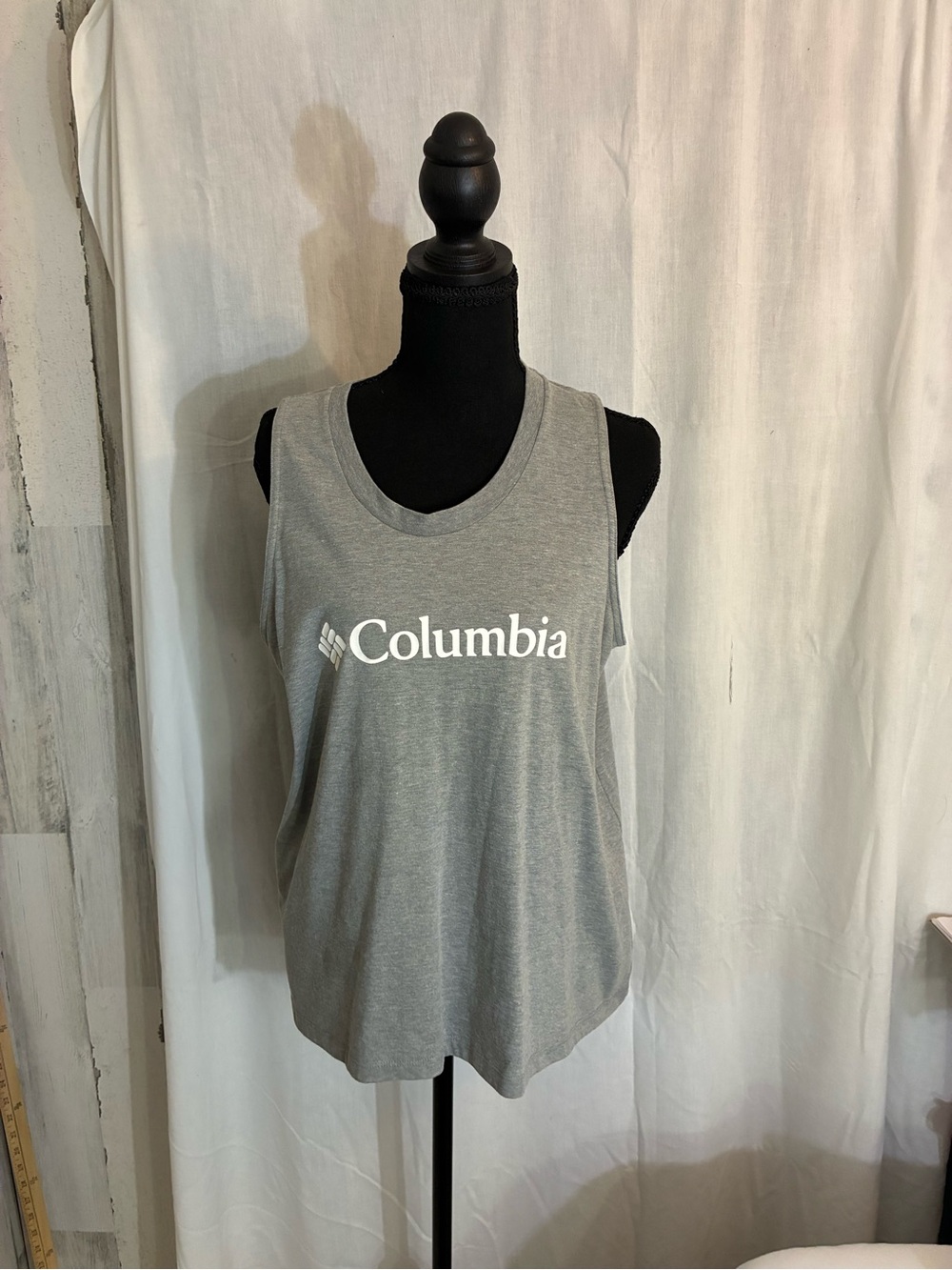 Columbia Women's Gray Logo Tank - White Print